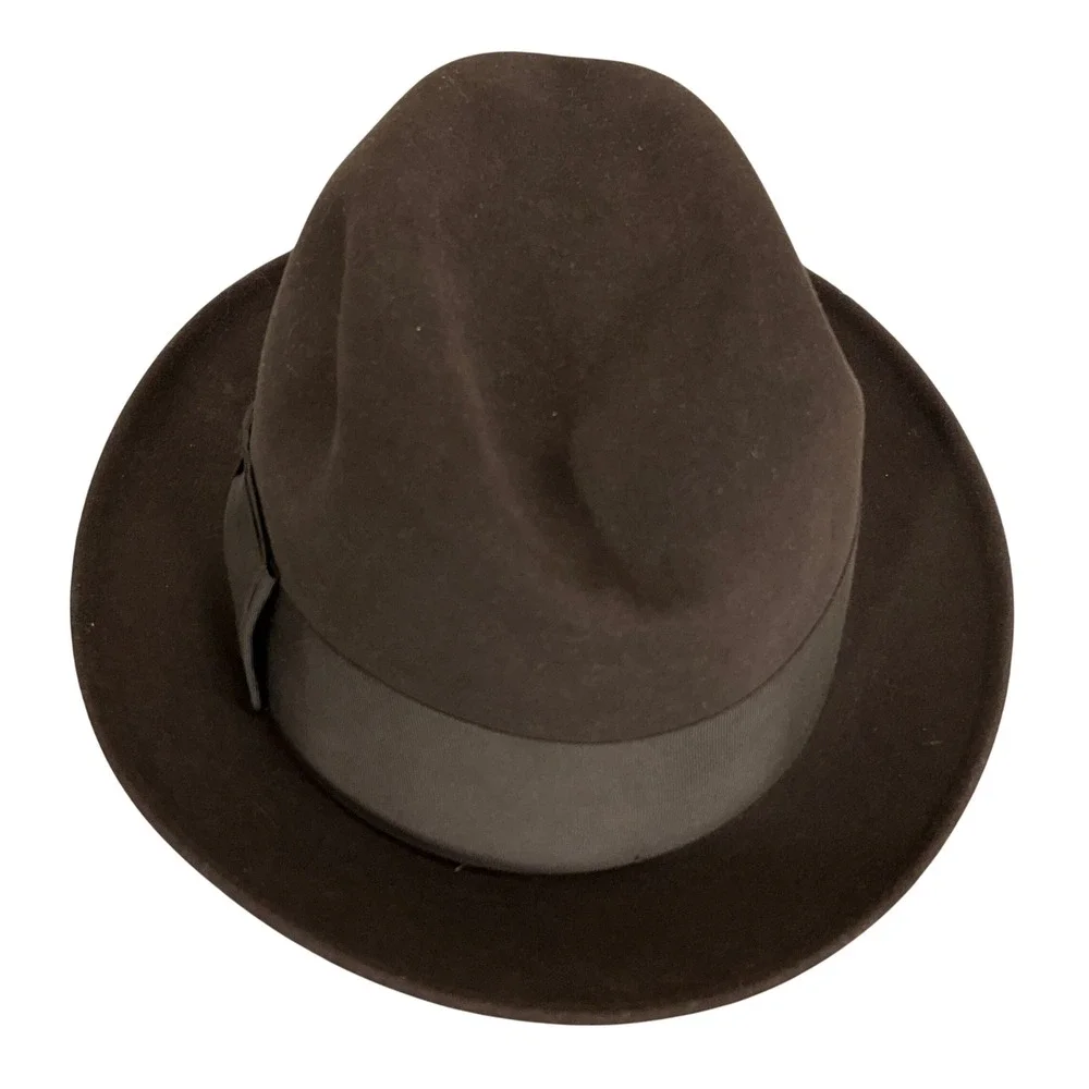 WL Strain Hat Mens 6 7/8‎ Brown Melorol Resistol 990 Self Conforming Fedora VTG